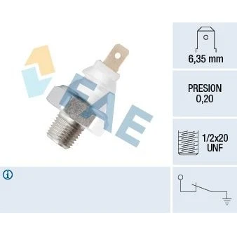 Bilde av FAE 11700 Oljetrykkbryter 1/2x20 UNF 0,2