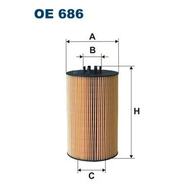 Bilde av FILTRON OE 686 Oljefilter Filterinnsats