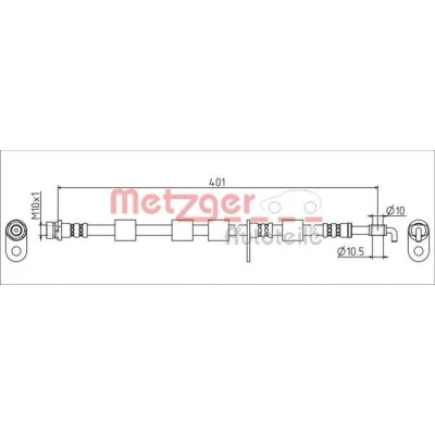 Bilde av METZGER 4111556 Bremseslange framaksel venstre 401 M10x1