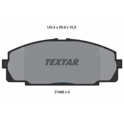 Bilde av TEXTAR 2146801 Bremseklosser ikke klargjort for slitasjeindikator TOYOTA: Hiace 4 Kasten, Bus, Dyna Flatvogn lastebil / Chassis