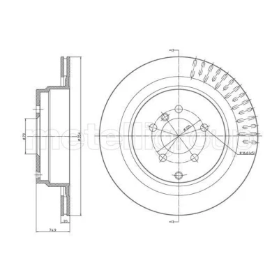 Bilde av METELLI Bremseskive LAND ROVER: Range Rover 3 354,0mm 20,0mm 5 ventilert 23 1731C Bremseskiver, Skivebremser