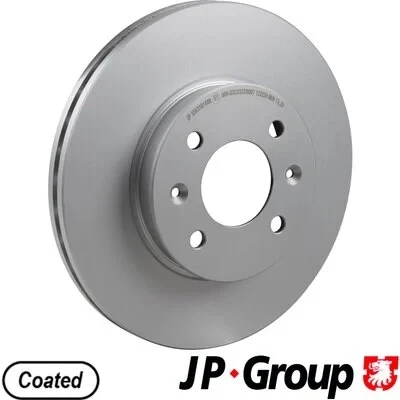 Bilde av JP GROUP 3563101400 Bremseskiver framaksel 256 22 4 ventilert belagt HYUNDAI: i20 I Hatchback, II ACCENT 3 Stufenheck, KIA: RIO 2