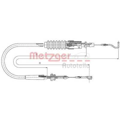 Bilde av METZGER 14.4304 Gasskabel COFLE VOLKSWAGEN: TRANSPORTER 4, 4 Bus
