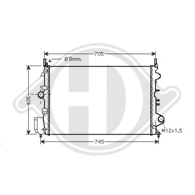 Bilde av DIEDERICHS DCM2684 Radiator 650 405 18 Climate OPEL: Vectra C Caravan