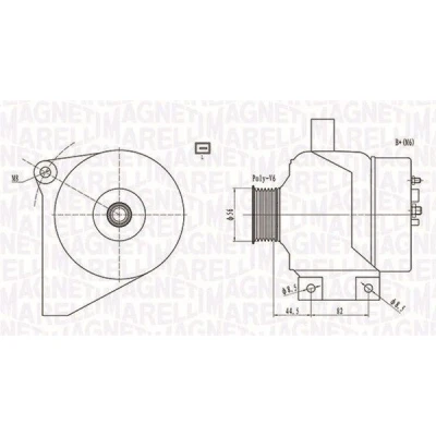 Bilde av MAGNETI MARELLI 063731861010 Dynamo 12V 160A VOLVO: V70 2, XC90 I, S80 I