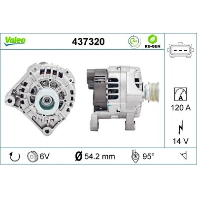 Bilde av VALEO 437320 Dynamo 14V 120A BMW: 3 Coupé