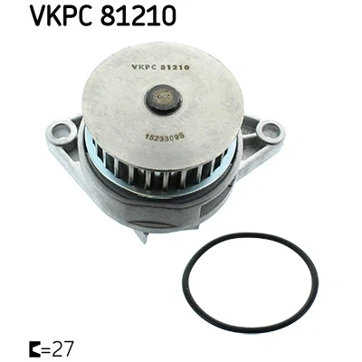 Bilde av SKF VKPC 81210 Vannpumpe 27 med tetning Metall for tannremdrift VOLKSWAGEN: GOLF 3, Polo IV Hatchback, SKODA: Octavia 1 Combi