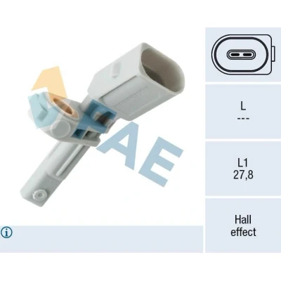 Bilde av FAE 78141 ABS sensor uten kabel aktiv 2 VOLKSWAGEN: Caddy 3, Passat B7 Variant, Transporter 5, SKODA: Octavia 3 Combi, Yeti