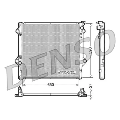 Bilde av DENSO DRM50047 Radiator Aluminium 650 590 27 TOYOTA: Land Cruiser Prado 120