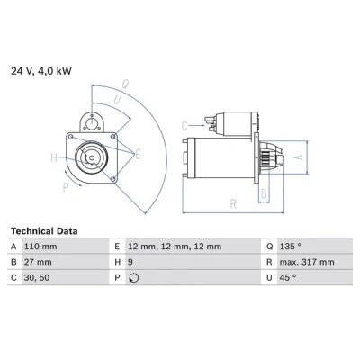 Bilde av Starter BOSCH 0 986 019 010