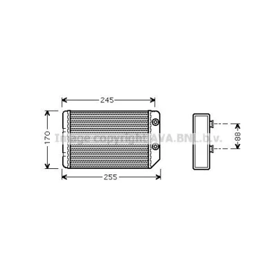 Bilde av PRASCO OL2213 Radiator Aluminium 424 588 32 Kjøleribber loddet