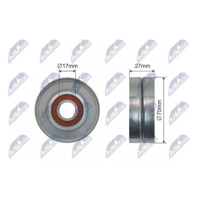 Bilde av Strammerull, kilerem med ribber, nissan,renault, 11 95 5JD 20A, 21A, 11955EE50B, 11955 EE50B, 11955ET00A, ET00A, 11955JD