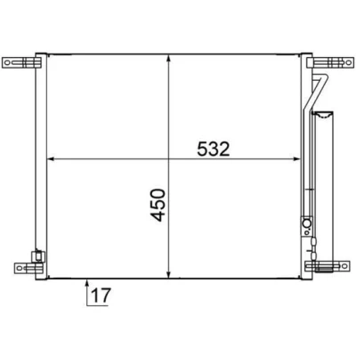 Bilde av MAHLE ORIGINAL AC 707 000S Kondensator med tørker 490, 509