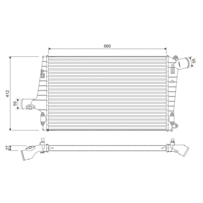Bilde av VALEO 817865 Ladeluftkjøler Aluminium uten sensor