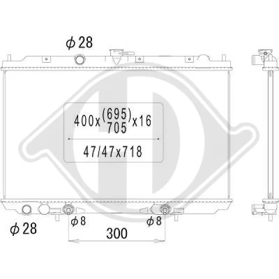 Bilde av DIEDERICHS DCM1829 Radiator 405 690 16 Climate