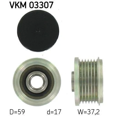 Bilde av SKF VKM 03307 Frihjul Dynamo 37,2 PEUGEOT: 308 I Hatchback, Expert II Tepee, 407 SW, CITROËN: Berlingo II, Van