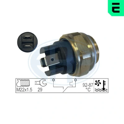 Bilde av Temperaturbryter, radiator ventilator, alfa romeo,citroën,daewoo,fiat,lada,saab,seat,talbot, 000 431 833 1, 2103 3808 800, 2106 07 92 87