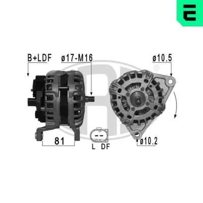Bilde av ERA 209025A Dynamo 14V 150A FIAT: Ducato III Flatvogn lastebil / Chassis, Minibuss, IVECO: DAILY 6 , 4 Kasten/Kombi