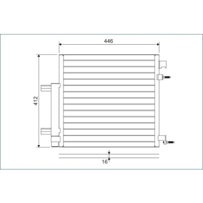 Bilde av VALEO 822578 Kondensator med tørker Aluminium 412