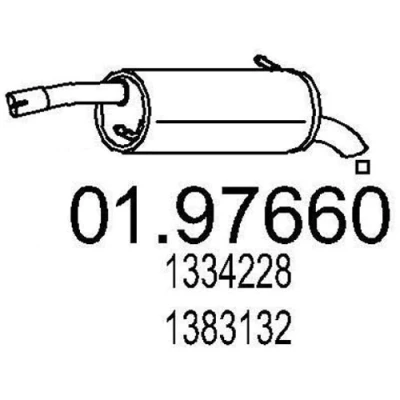 Bilde av MTS 01.97660 Sluttlyddemper 850 FORD: FIESTA 5