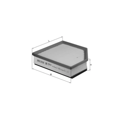 Bilde av MAHLE ORIGINAL LX 1593/2 Luftfilter 60,3 238 210,6 Filterinnsats VOLVO: V70 3, XC70 II Stasjonsvogn, XC60 I