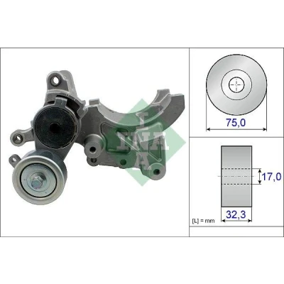 Bilde av INA 534 0452 10 Spennarm, kilerem med ribber TOYOTA: Land Cruiser Prado 120