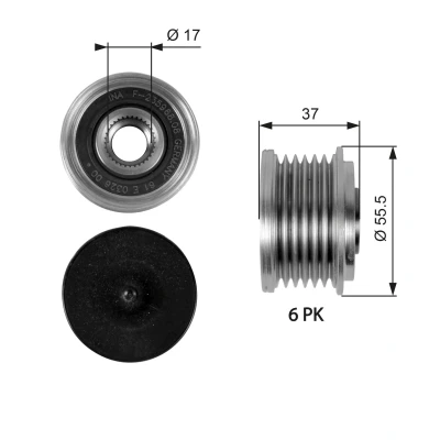 Bilde av Dynamo remhjul GATES OAP7046