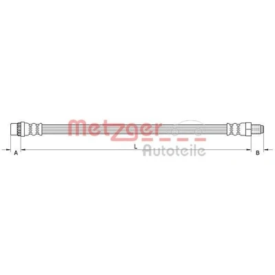 Bilde av METZGER 4110991 Bremseslange 447 RENAULT: SCENIC 2, MEGANE 2 Coupe Cabriolet, GRAND