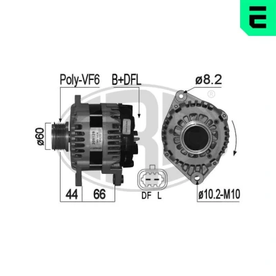 Bilde av ERA 209129A Dynamo 14V 140A OPEL: Meriva B