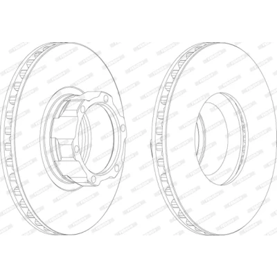 Bilde av FERODO PREMIER FCR119A Bremseskiver 324 30 6 140 ventilert uten skruer MERCEDES BENZ: T2/LN1 Flatvogn lastebil/Chassis