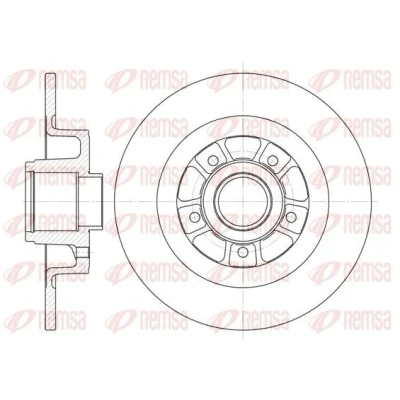 Bilde av REMSA 6613.00 Bremseskiver bakaksel 274, 274 10,9 5 fullt ut RENAULT: SCENIC 2, LAGUNA 2 Grandtour, GRAND