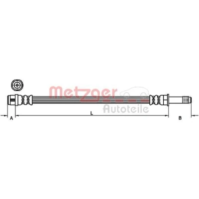 Bilde av METZGER 4110885 Bremseslange 663 AUDI: A6 C7 Avant, Sedan