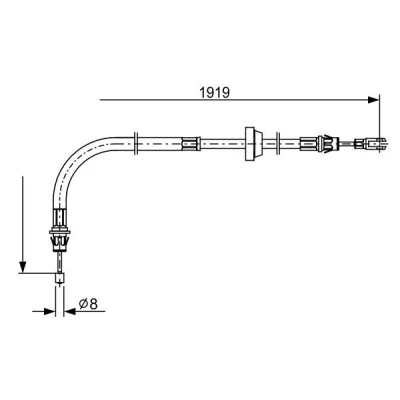 Bilde av Bremsewire BOSCH 1 987 482 710