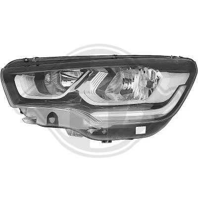 Bilde av DIEDERICHS 4073181 Frontlykter venstre LED, H7/H7 med kjørelys (LED) motor for høydejustering hovedlys