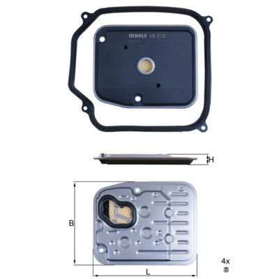 Bilde av MAHLE ORIGINAL HX 272D1 Automatgirfilter med tetning