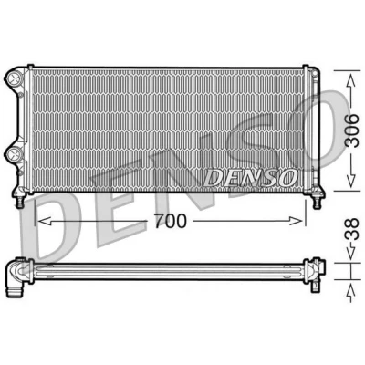 Bilde av DENSO DRM09060 Radiator Aluminium 700 306 38