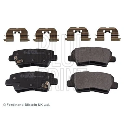 Bilde av BLUE PRINT ADG042165 Bremseklosser bakaksel med akustisk slitasjevarsel antihyle blikk, festemateriell KIA: SOUL 2, Niro, Sportage IV