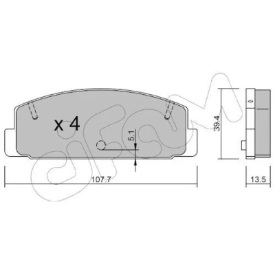 Bilde av Bremseklosser sett CIFAM 822 302 0