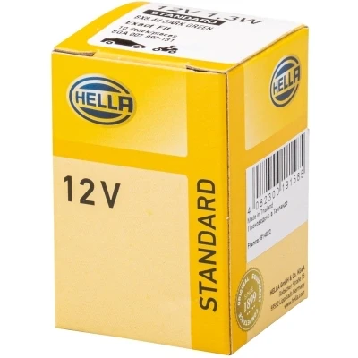 Bilde av HELLA 8GA 007 997 131 Glødelampe, instrumentbelysning 12 1,3 sokkellyspære BX8.4d Halogen