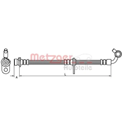 Bilde av METZGER 4111079 Bremseslange 406 HONDA: CR V 3