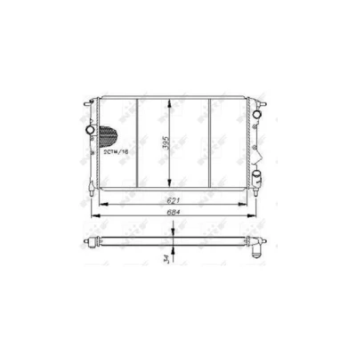 Bilde av NRF 54650 Radiator 621 395 34 Kjøleribber loddet