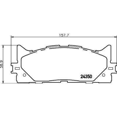 Bilde av HELLA 8DB 355 012 401 Bremseklosser klargjort for slitasjeindikator med tilbehør TOYOTA: Camry VI Sedan, V LEXUS: ES