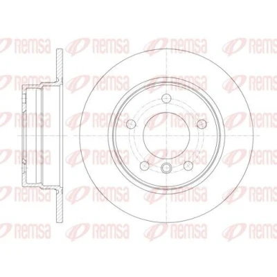 Bilde av REMSA 61013.00 Bremseskiver bakaksel 280, 280 10 5 fullt ut BMW: 1 Hatchback