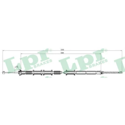 Bilde av LPR C1320B Bremsekabel 2135/1850 FIAT: Doblo I Cargo