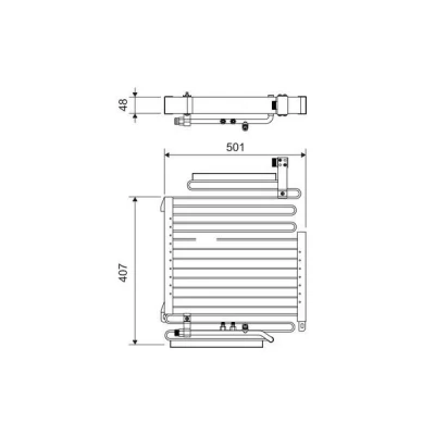 Bilde av VALEO 814296 Kondensator uten tørker Aluminium 407 R 134a