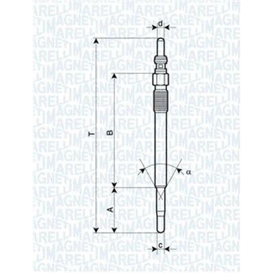 Bilde av MAGNETI MARELLI 062900029304 Glødeplugg 11V 10A M8X1 OPEL: Combo C Varebil / Stasjonsvogn, Astra H Caravan, GTC
