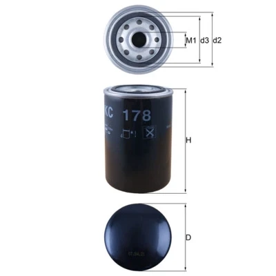 Bilde av MAHLE ORIGINAL KC 178 Drivstoffilter Påskruingsfilter