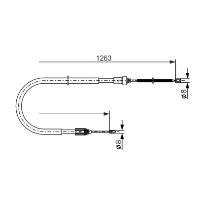Bilde av BOSCH 1 987 477 642 Bremsekabel 1263 RENAULT: CLIO 2