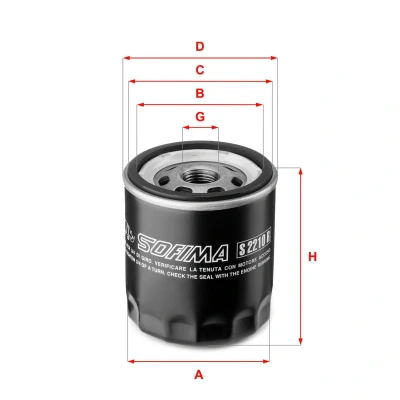 Bilde av Oljefilter SOFIMA S 2210 R