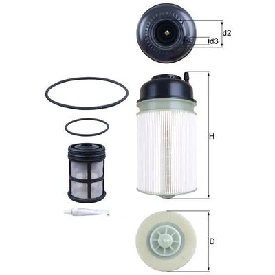 Bilde av MAHLE ORIGINAL KX 406KIT Drivstoffilter Filterinnsats
